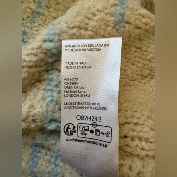 NWT Size XL (P2P 30") -Anthro Oversized Cardigan Sweater made in Italy (US$ 198) - Picture 10 of 16